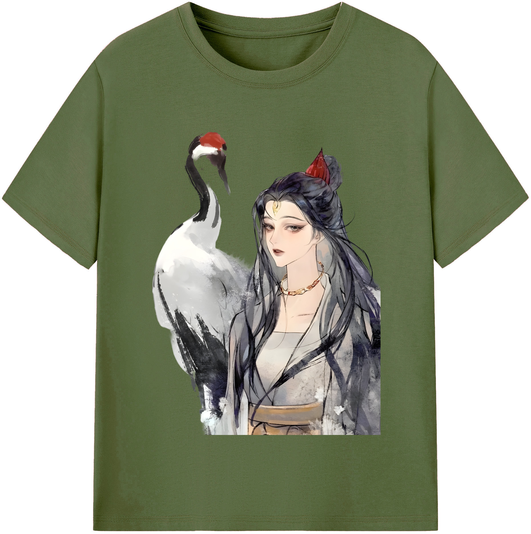（画像用） Ne Zha 2 ナタ 魔童の大暴れ 綿100％半袖Tシャツ（フロントプリント）